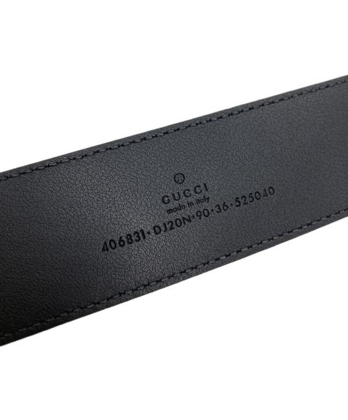 GUCCI（グッチ）GUCCI (グッチ) GG Marmont Belt GGマーモントベルト 406831 ブラック サイズ:90/36の古着・服飾アイテム
