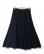 CLANEクラネ）の古着「TRAPEZOID LONG SKIRT　17109-6121」｜ブラック