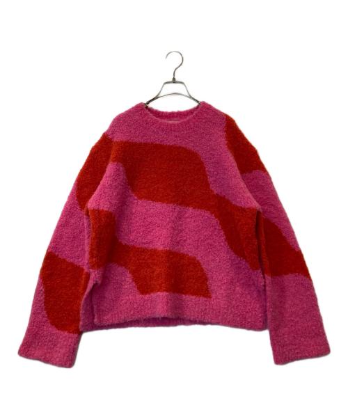 marimekko（マリメッコ）marimekko (マリメッコ) Taifuuni / Intuitio knitted wool pullover 092336/522422 ニット ピンク サイズ:Sの古着・服飾アイテム