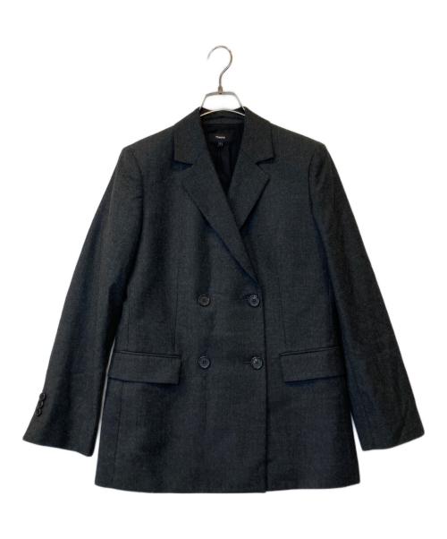 theory（セオリー）theory (セオリー) Sleek Flannel DB JKT ダブルジャケット 01-3304111 グレー サイズ:2の古着・服飾アイテム