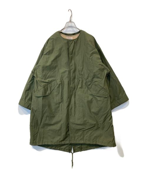 URBAN RESEARCH DOORS（アーバンリサーチドアーズ）URBAN RESEARCH DOORS (アーバンリサーチドアーズ) 3WAYノーカラーモッズコート　DR26-27T110 グリーン サイズ:Mの古着・服飾アイテム