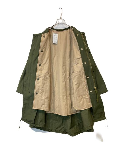 URBAN RESEARCH DOORS（アーバンリサーチドアーズ）URBAN RESEARCH DOORS (アーバンリサーチドアーズ) 3WAYノーカラーモッズコート　DR26-27T110 グリーン サイズ:Mの古着・服飾アイテム