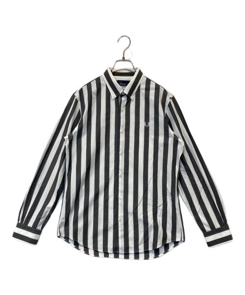 FRED PERRY（フレッドペリー）FRED PERRY (フレッドペリー) ストライプシャツ グレー×ホワイト サイズ:Sの古着・服飾アイテム