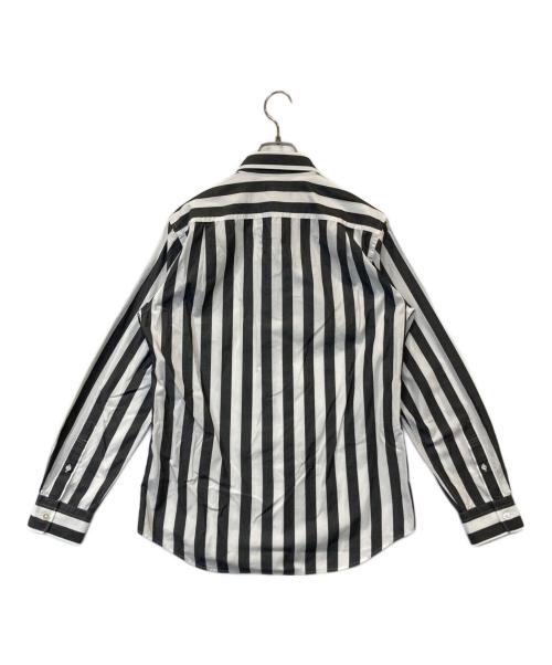 FRED PERRY（フレッドペリー）FRED PERRY (フレッドペリー) ストライプシャツ グレー×ホワイト サイズ:Sの古着・服飾アイテム