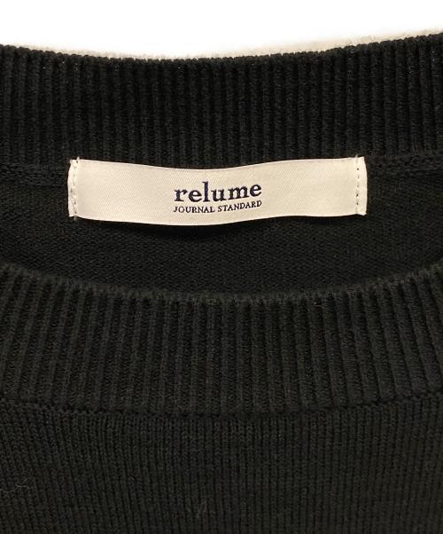 JOURNAL STANDARD relume（ジャーナルスタンダード レリューム）JOURNAL STANDARD relume (ジャーナルスタンダード レリューム) ウォッシャブルチュールドッキングワンピース　25080462107010 ブラック サイズ:Freeの古着・服飾アイテム