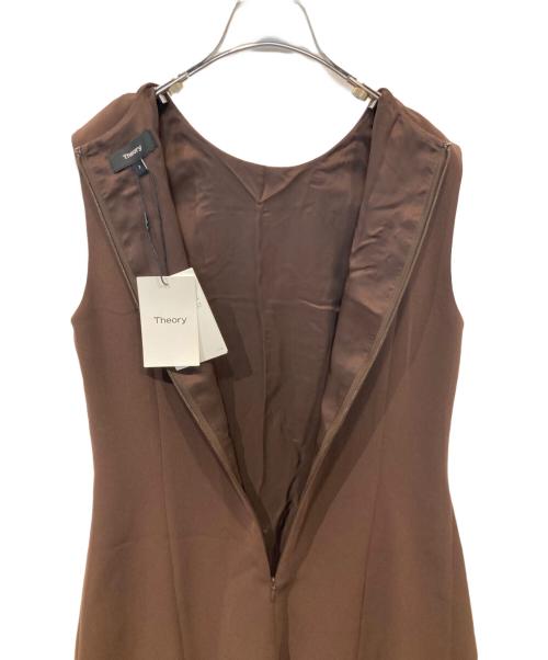 theory（セオリー）theory (セオリー) CLASSIC CREPE ノースリーブブラウス　01-0308219 ブラウン サイズ:2 未使用品の古着・服飾アイテム