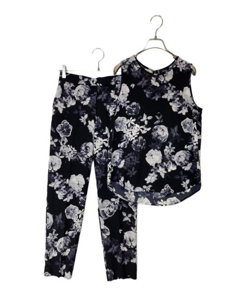 theory（セオリー）theory (セオリー) PHOTU FLORAL CDC BRINGAM PULL ON TROUSER セットアップ01-8308214 ブラック サイズ:Sの古着・服飾アイテム