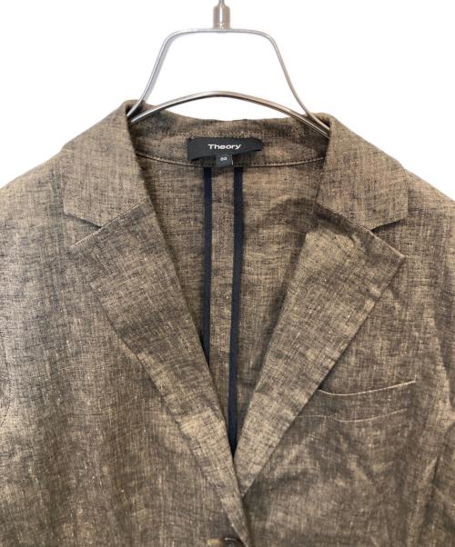 theory（セオリー）theory (セオリー) リネンセットアップ　01-9104018 ブラウン サイズ:上（00）下（XXO）の古着・服飾アイテム