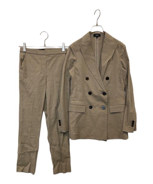 theory（セオリー）theory (セオリー) リネン混セットアップ　01-0106416 ベージュ サイズ: 上（0）下（XXO)の古着・服飾アイテム