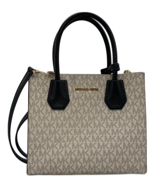 MICHAEL KORS（マイケル・コース）MICHAEL KORS (マイケル・コース) 2WAYバッグ 35S1GM9M2B ベージュ×ブラックの古着・服飾アイテム