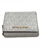 MICHAEL KORSマイケル・コース）の古着「ミッドジップウォレット 35F3GTVZ5V」｜ホワイト