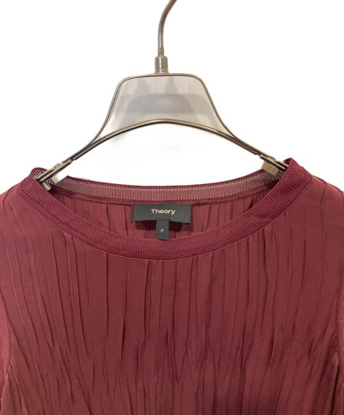 theory（セオリー）theory (セオリー) プリーツワンピース　01-0205509 ワインレッド サイズ: Pの古着・服飾アイテム