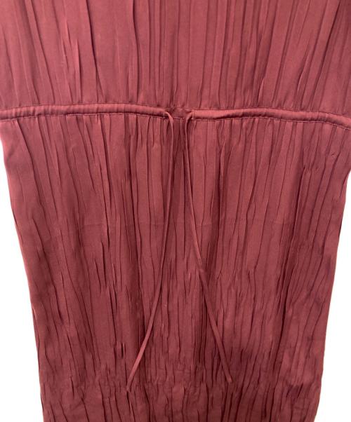 theory（セオリー）theory (セオリー) プリーツワンピース　01-0205509 ワインレッド サイズ: Pの古着・服飾アイテム