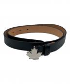 DSQUARED2ディースクエアード）の古着「レザーベルト」｜ブラック