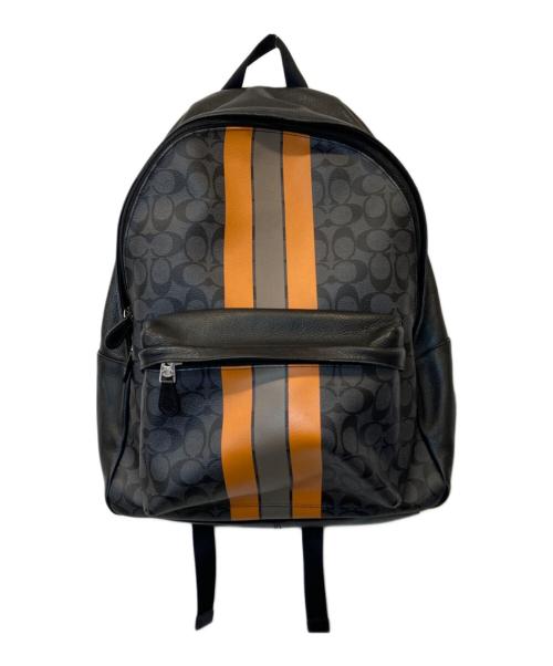 COACH（コーチ）COACH (コーチ) シグネチャーラインリュック F72340 ブラックの古着・服飾アイテム