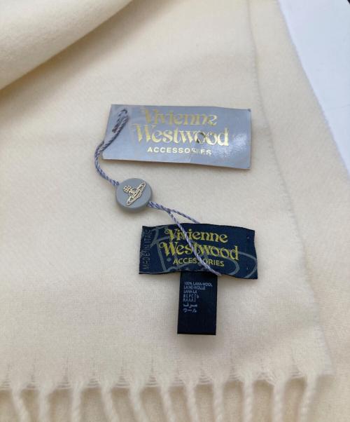 Vivienne Westwood（ヴィヴィアンウエストウッド）Vivienne Westwood (ヴィヴィアンウエストウッド) ウールマフラー アイボリーの古着・服飾アイテム