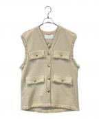 NOLLEY'S sophiノーリーズソフィー）の古着「ツイード調フリンジジレ 2-0030-5-04-002」｜イエロー