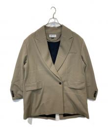 ZARA×MAISON SPECIAL（ザラ×メゾンスペシャル）の古着「オーバーサイズブレザー トップステッチジャケット」｜ベージュ
