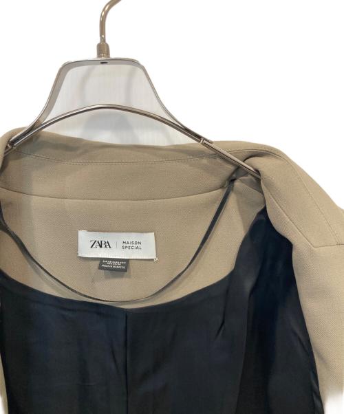 ZARA（ザラ）ZARA (ザラ) MAISON SPECIAL (メゾンスペシャル) オーバーサイズブレザー トップステッチジャケット ベージュ サイズ:XSの古着・服飾アイテム