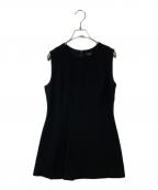 theoryセオリー）の古着「CLASSIC CREPE ノースリーブブラウス 01-0308219」｜ブラック