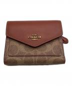 COACHコーチ）の古着「3つ折り財布」｜ブラウン