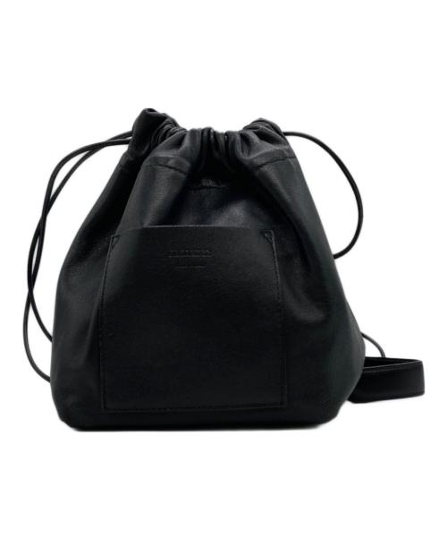 JIL SANDER（ジルサンダー）JIL SANDER (ジルサンダー) ドローストリングバッグ ブラックの古着・服飾アイテム