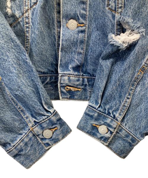 UNGRID（アングリッド）Ungrid (アングリッド) クラッシュショートデニムジャケット 112320204801 インディゴ サイズ:Fの古着・服飾アイテム