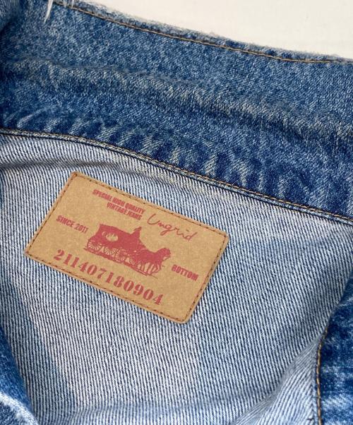 UNGRID（アングリッド）Ungrid (アングリッド) クラッシュショートデニムジャケット 112320204801 インディゴ サイズ:Fの古着・服飾アイテム