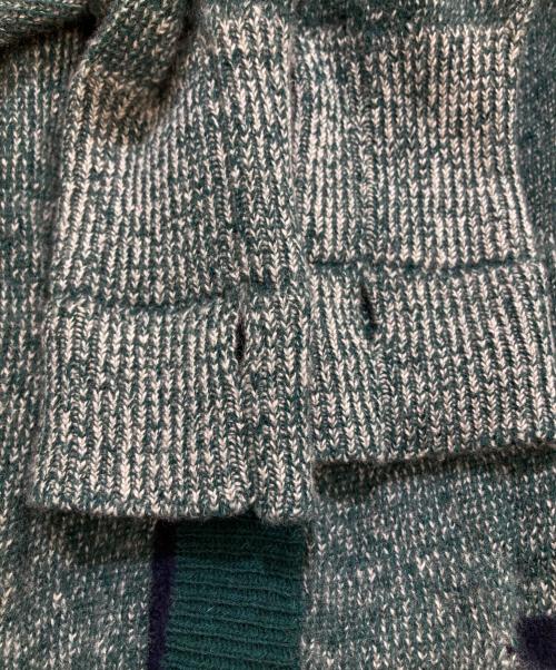 MAATEE&SONS（マーティーアンドサンズ）MAATEE&SONS (マーティーアンドサンズ) 強撚ひょっとこクルーネックカーディガン　MT2303-0105 グリーン サイズ:3 未使用品の古着・服飾アイテム