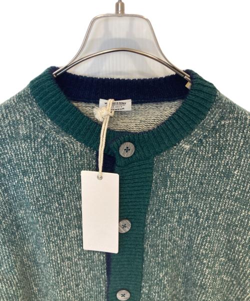 MAATEE&SONS（マーティーアンドサンズ）MAATEE&SONS (マーティーアンドサンズ) 強撚ひょっとこクルーネックカーディガン　MT2303-0105 グリーン サイズ:3 未使用品の古着・服飾アイテム