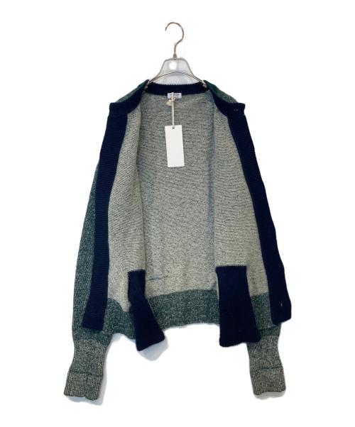 MAATEE&SONS（マーティーアンドサンズ）MAATEE&SONS (マーティーアンドサンズ) 強撚ひょっとこクルーネックカーディガン　MT2303-0105 グリーン サイズ:3 未使用品の古着・服飾アイテム