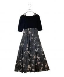 MERCURY DUO（マーキュリーデュオ）の古着「ボレロレイヤード風ニットドッキングワンピース　002450300901-01」｜ブラック