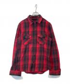 roarロアー）の古着「チェックネルシャツ」｜レッド