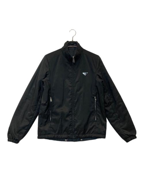 PRADA（プラダ）PRADA (プラダ) ナイロンリバーシブルジップアップブルゾン SGB223 R232 1060 ブラック サイズ:46の古着・服飾アイテム