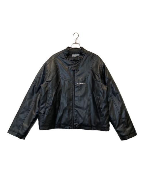 HARSH AND CRUEL（ハーシュアンドクルーエル）HARSH AND CRUEL (ハーシュアンドクルーエル) フェイクレザージャケット ブラック サイズ:Lの古着・服飾アイテム