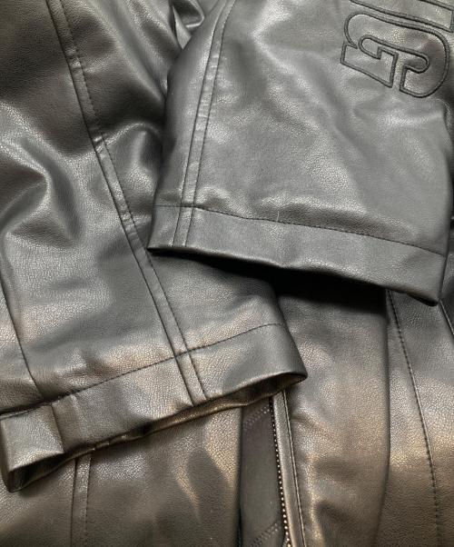 HARSH AND CRUEL（ハーシュアンドクルーエル）HARSH AND CRUEL (ハーシュアンドクルーエル) フェイクレザージャケット ブラック サイズ:Lの古着・服飾アイテム