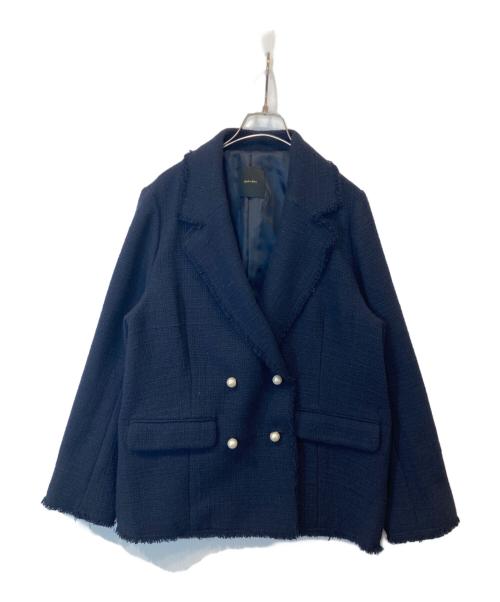 Spick and Span（スピック＆スパン）Spick and Span (スピックアンドスパン) ファンシーツィードダブルブレストジャケット 22010200703030 ネイビー サイズ:38の古着・服飾アイテム