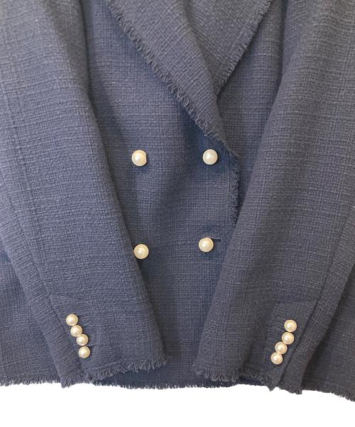 Spick and Span（スピック＆スパン）Spick and Span (スピックアンドスパン) ファンシーツィードダブルブレストジャケット 22010200703030 ネイビー サイズ:38の古着・服飾アイテム
