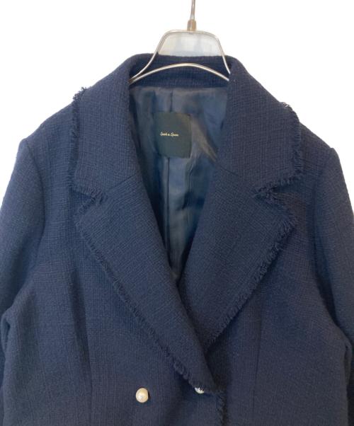 Spick and Span（スピック＆スパン）Spick and Span (スピックアンドスパン) ファンシーツィードダブルブレストジャケット 22010200703030 ネイビー サイズ:38の古着・服飾アイテム