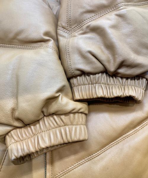 LICORICE（リコリス）LICORICE (リコリス) ラムレザーダウンジャケット ブラウン サイズ:Lｌの古着・服飾アイテム