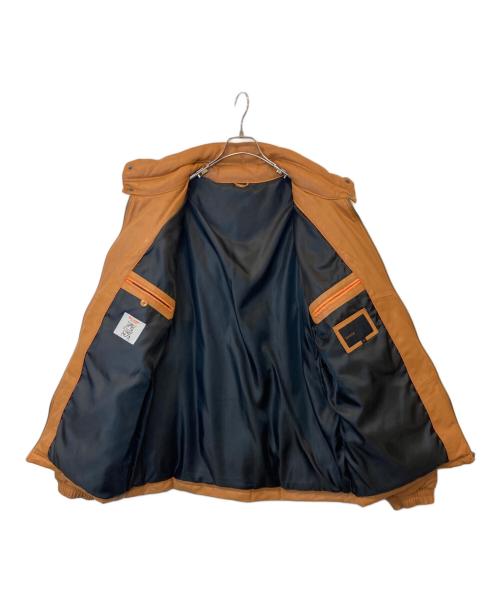 LICORICE（リコリス）LICORICE (リコリス) ラムレザーダウンジャケット ブラウン サイズ:Lｌの古着・服飾アイテム