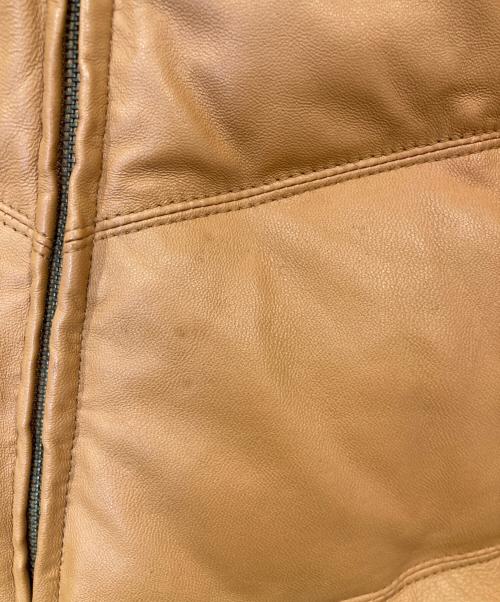 LICORICE（リコリス）LICORICE (リコリス) ラムレザーダウンジャケット ブラウン サイズ:Lｌの古着・服飾アイテム