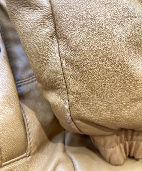 LICORICE（リコリス）LICORICE (リコリス) ラムレザーダウンジャケット ブラウン サイズ:Lｌの古着・服飾アイテム