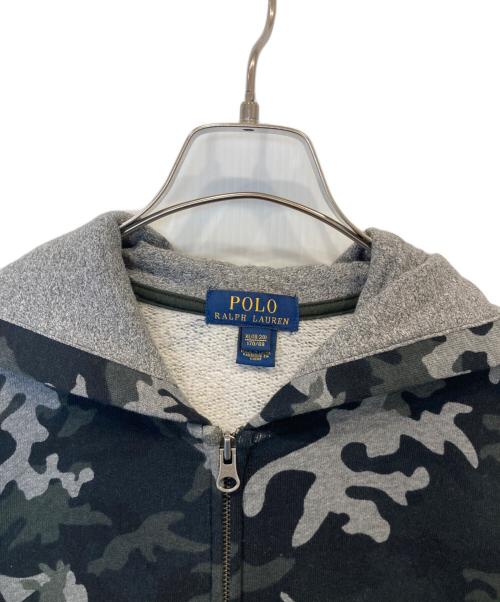 POLO RALPH LAUREN（ポロ・ラルフローレン）POLO RALPH LAUREN (ポロ・ラルフローレン) 迷彩ジップパーカー ブラック サイズ:XLの古着・服飾アイテム