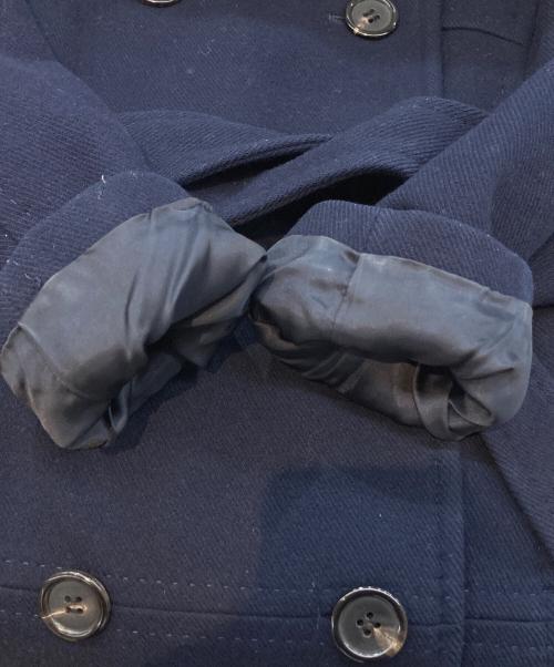 Paul Smith BLACK（ポールスミスブラック）Paul Smith BLACK (ポールスミスブラック) 裏地プリントメルトンダブルボタンコート ネイビー サイズ:40の古着・服飾アイテム