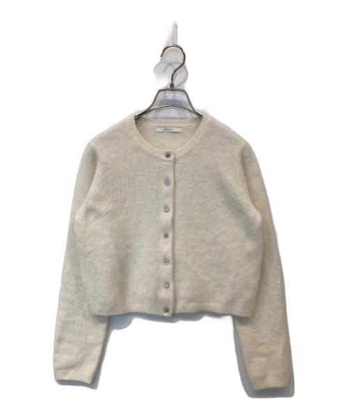 ANAYI（アナイ）ANAYI (アナイ) フラッフィアソート釦ショート カーディガン　10242816970 オフホワイト サイズ:36の古着・服飾アイテム