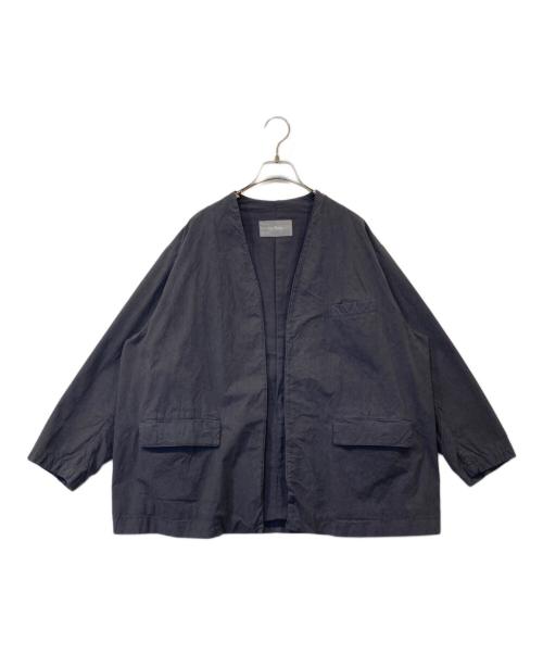 nest Robe（ネストローブ）nest Robe (ネストローブ) スーピマコットンカラーレスジャケット 01211-1005 グレー サイズ:FREEの古着・服飾アイテム
