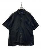 POLO by  RALPH LAURENポロ バイ ラルフローレン）の古着「CALDWELLリネンシルク 開襟 オープンカラー シャツ」｜ブラック