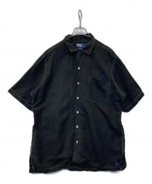 POLO by  RALPH LAUREN（ポロ バイ ラルフローレン）の古着「CALDWELLリネンシルク 開襟 オープンカラー シャツ」｜ブラック