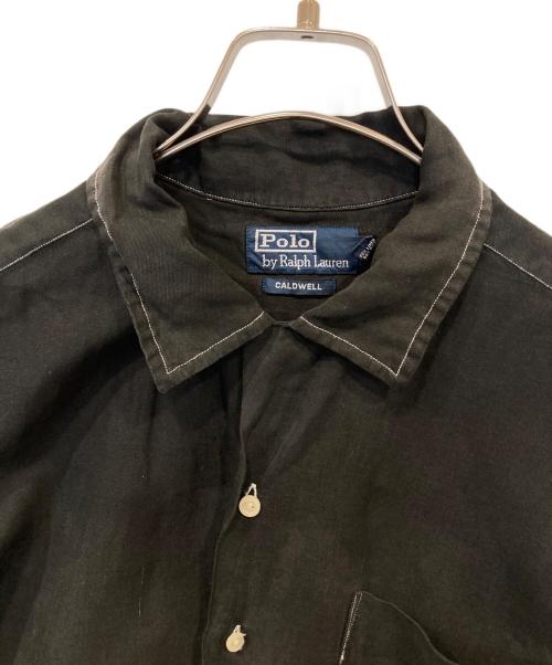 POLO by  RALPH LAUREN（ポロ バイ ラルフローレン）POLO by  RALPH LAUREN (ポロ バイ ラルフローレン) CALDWELLリネンシルク 開襟 オープンカラー シャツ ブラック サイズ:Mの古着・服飾アイテム